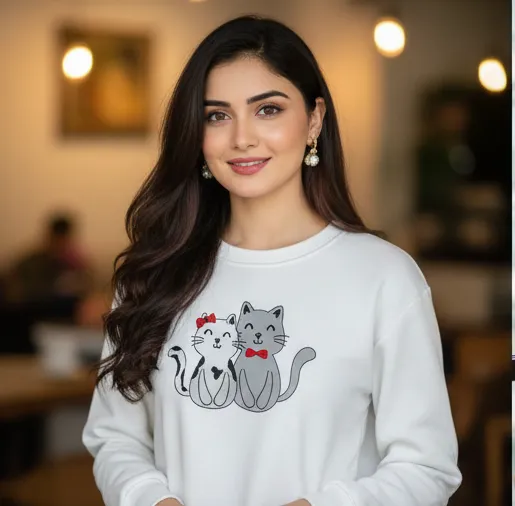 White Graphic Sweatshirt.