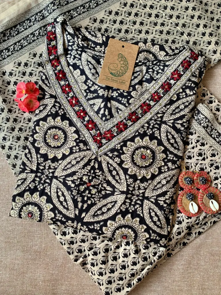 Ajrakh-Inspired Cotton Kurta Set