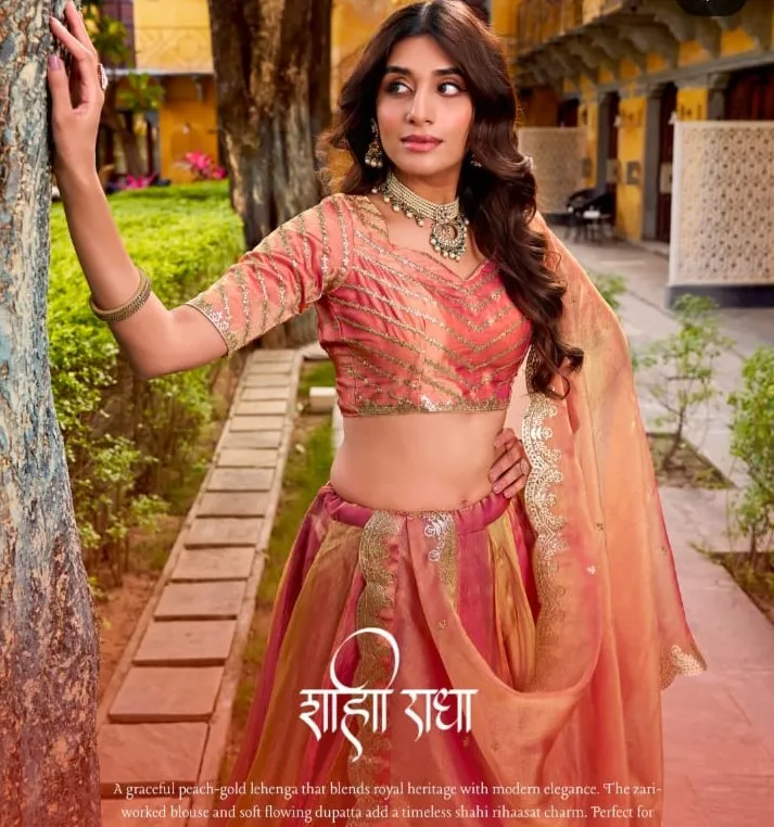 The flowing silhouette, delicate embroidery, and ethereal dupatta come together to create a look that feels effortlessly royal.❤